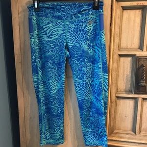 Aero Blue Stretch Capri